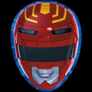 8 PLATES Power Rangers Mystic Force Birthday Party Supplies Mask Red - Picture 1 of 1