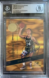 Bob Cousy Celtics Signed 1994 Gold Standard Hall of Fame HOF Autograph /2500 BAS - Picture 1 of 5