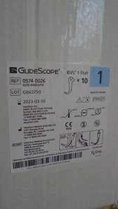 Case of 10 Glidescope Verathon GVL 1 Stat 0574-0026 03/16/23 Blade  FREE SHIP - Picture 1 of 1