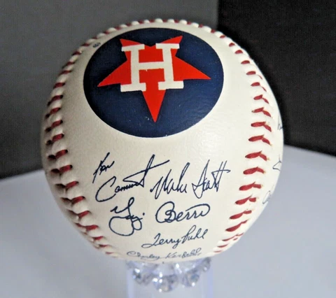 1987 VINTAGE HOUSTON ASTROS Reproduction Team Signed Autographed Baseball Kroger Cover