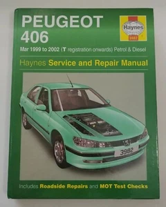 Haynes Manual For Peugeot 406 Mk2 Petrol & Diesel 1999-2002 (T Reg To 02) Used - Picture 1 of 3