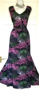 JOE BROWNS GORGEOUS FERN LEAVES PRINT MIDI/MAXI PARTY DRESS SIZE 20 new - Picture 1 of 6