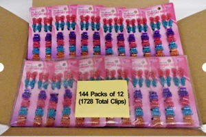 Beauty 360 Girls Mini Jaw Clips Comfort Hold 144 Packs of 12 (1728 Total Clips) - Picture 1 of 5