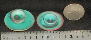 Miniature 1 Wood Fired Chip & Dip Set Alex Meiklejohn Turquoise Dinner #7504 - Picture 1 of 2