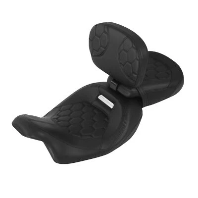 Asiento del conductor del pasajero + respaldo del conductor apto para Harley Touring Road King 2009-23 Foto 1 de 4