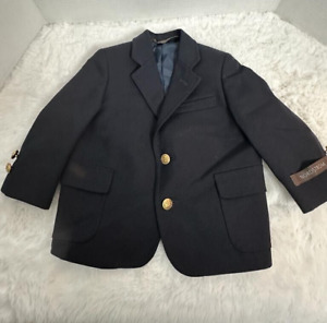 Nordstrom Jacket Boys 18M Black Sport Coat Suit Wool Blend
