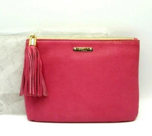 GiGi New York All-in-One Leder Clutch NEU rosa mit Quaste 9x7" - Bild 1 von 12