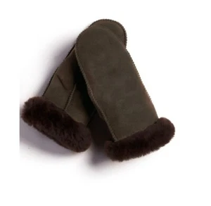 MODENA GENUINE SHEARLING MITTENS - BROWN-  M/L - Nordstrom retail $129- NWT- $64 - Picture 1 of 4