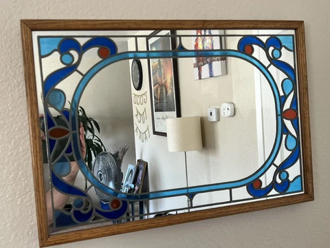 Vintage Stain Glass Wall Mirror Cover