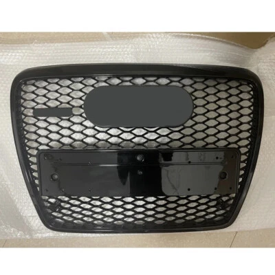 RS6 Style For 2005-2011 Audi A6 S6 C6 Front Bumper Mesh Grill Honeycomb Black - Image 1 of 3