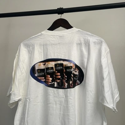 Camiseta holgada vintage Y2K Great Guinness Toast Beer para hombre XL blanca para fiesta Foto 1 de 4