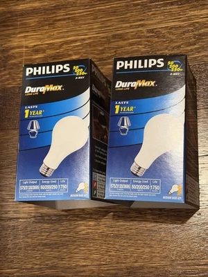 2 - Philips DuraMax 3 Way 50/200/250 Watt Light Bulb A21 - Image 1 of 3