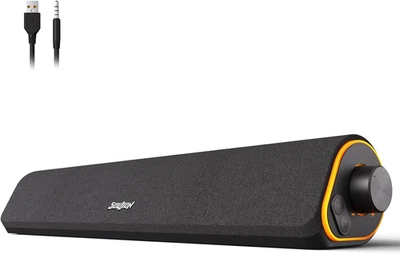 Soundbar PC Bluetooth USB 3.5mm Luci Colorate per Laptop Tablet Monitor - Immagine 1 di 4