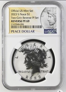 2023 s silver reverse proof Peace Dollar NGC PF 69 - Picture 1 of 2