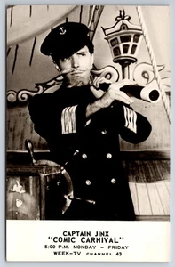 Captain Jinx Comic Karneval WOCHE-TV Peoria Illinois IL ca. 1950er Echtfoto RPPC - Bild 1 von 2
