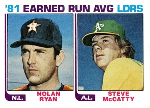 1982 Topps Earned Run Avg Leaders: Nolan Ryan and Steve McCatty #167 - Bild 1 von 2