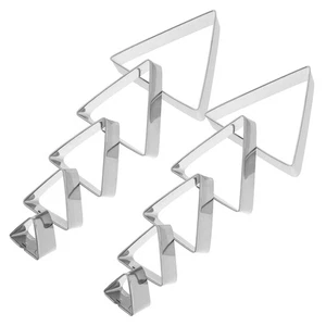 10Pcs Triangle Biscuit Mold Stainless Steel DIY Cookie Mould Kitchen Tools - Picture 1 of 12