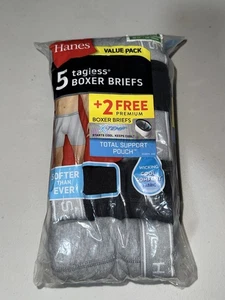 New Hanes Mens Tagless Boxer Briefs - XLarge 5 + 2 Pack - Picture 1 of 3