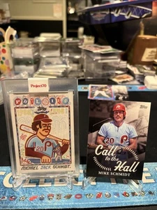 Topps Project 70 2008 Mike Jack Schmidt by Efdot + 2025 Call To Hall Lot Oddball - Picture 1 of 4