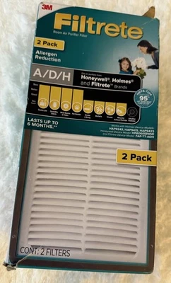 2-PK Filtrete A/D/H HEPA Allergen Reduction Air Purifier Filter Honeywell Holmes - Image 1 of 4