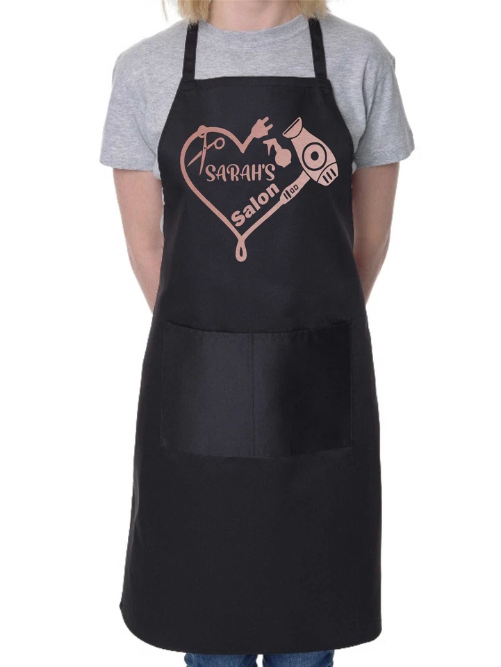 PRINTSHOP2000 Personalised Apron Hairdresser Beauty Salon Your Name Here Work Gift