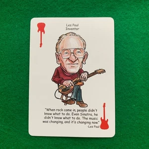 Les Paul - Gitarren - Rock Icon Einzelspielkarte - Bild 1 von 2