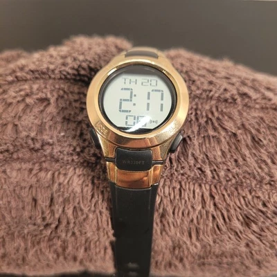 Armitron Pro Sport Women's Watch Gold Tone Black Silicon Band - Image 1 of 4