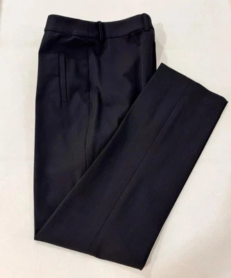 Pantalón de vestir Carlisle negro frente plano pierna recta talla 2 oficina carrera viaje Foto 1 de 4