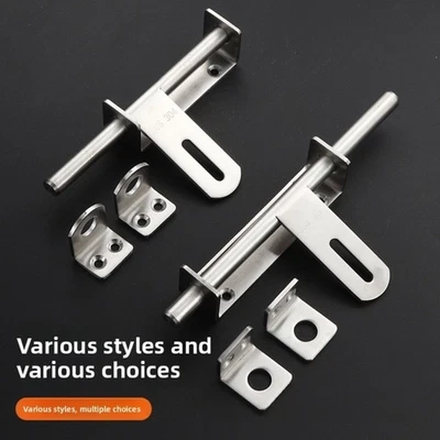 Stainless Steel Gate Door Bolt Catch Lock Sliding Hasp Lock Barrel Bolt Lock - Image 1 of 4