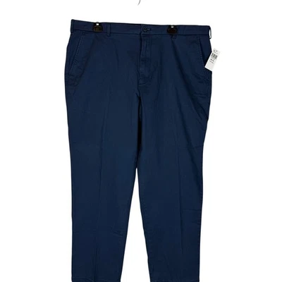 Izod Sportflex Chino Pants Mens 38x30 Navy Blue High-Rise Classic Straight Leg - Image 1 of 4