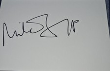 MILES JUPP WIM HAND SIGNED 6 X 4 WHITE CARD THE FULL MONTY TV SERIES 