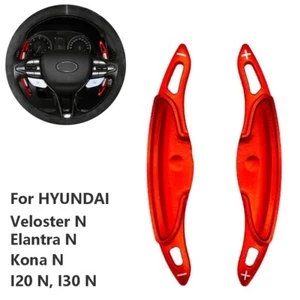 For Hyundai Veloster N Elantra N Car Steering Wheel Shift Paddles Extension Red - Picture 1 of 5