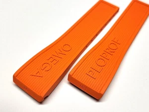 OMEGA orange Rubber strap 24m 98000283 2243.25 PLOPROF 22432552104001 *GENUINE - Foto 1 di 4