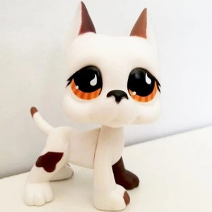 Littelst Pet Shop dog LPS bobble head white #577 Great Dane Dog Puppy toy Gift