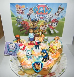 Paw Patrol Cake Toppers Set of 12 New Characters, Sticker and PAW Ring - Picture 1 of 5