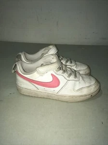 Nike Court Vision Kids Strap Size 1Y White/Pink - Picture 1 of 5