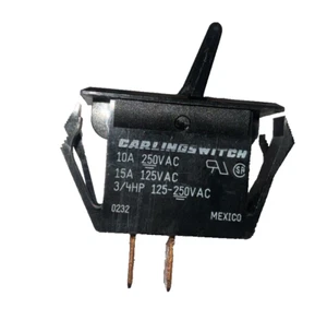 Interruptor de alimentación Carling 10A 15A 3/4 HP no iluminado - Imagen 1 de 4