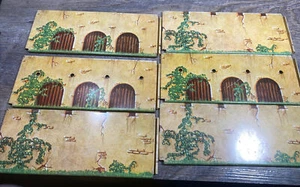 Vintage FORT DAVY CROCKETT PLAYSET Tin Wall Panels (6) - Picture 1 of 6