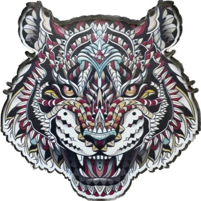 Tiger Wooden Jigsaw Puzzles, unique irregular animal shaped Gifts - Image 1 of 4