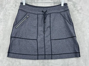 Title Nine Skirt  Small Skort Drawstring Pickleball Athleisure Pockets Zip Gray - Picture 1 of 6