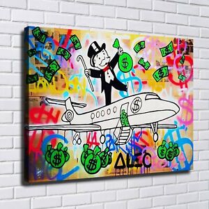 28x20" Alec Monopoly "PJ Fly, 2019" HD print on canvas fashion rolled up print