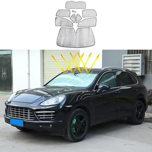 Car Full Window Glass Sunshade UV Proof Visor Kit For Porsche Cayenne 2011-2017 - Picture 1 of 12