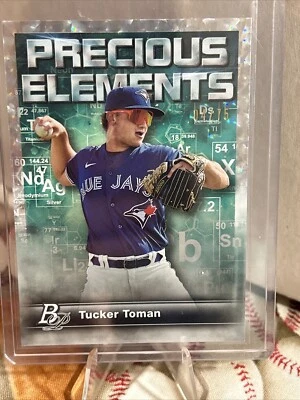 2023 Bowman Platinum Precious Elements #PE-29 Tucker Toman Toronto Blue Jays/75  - Image 1 of 3