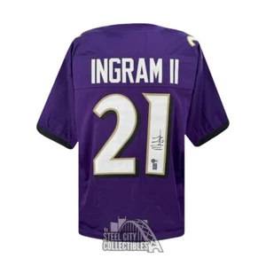 Mark Ingram Autographed Baltimore Custom Purple Football Jersey - BAS (1 Signed) - Picture 1 of 1