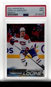 2022-23 Upper Deck Young Guns (French) Juraj Slaflkovsky #451 PSA 9 MINT - Foto 1 di 2