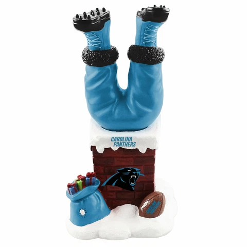 Santa Claus Carolina Panthers Santa Legs Chimney Bobblehead (Bobble Legs) NFL Cover