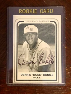 Trading Cards Baseball -- Dennis "Bose" Biddle -- Rookie -- Real Signature - Bild 1 von 2