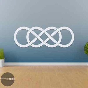 Calcomanía de pared de vinilo símbolo de infinito doble pegatina Infinite Times Infinity - Imagen 1 de 4