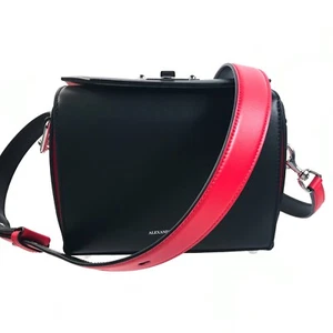 NUOVA ALEXANDER MCQUEEN Box Bag 19 borsa a tracolla in pelle - Foto 1 di 12