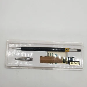 VINTAGE BLACK PENTEL GRAPH MECHANICAL PENCIL W/H LEAD & CLIP IN ORIGINAL BOX - Picture 1 of 3
